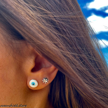 Load image into Gallery viewer, LITTLE GREEK EYES EARRINGS
